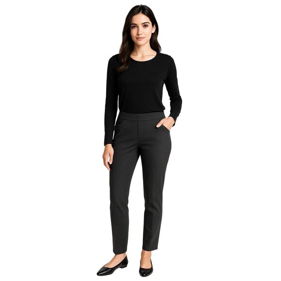 Chico's Pants - Chico’s 2R Gray Slim Ankle Pants – Stretch Workwear, Front Pockets